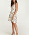Ecru Floral Empire Line Mini Dress-Conquista-S-Urbanheer
