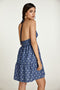 Indigo Floral Empire Line Mini Dress-Conquista-S-Urbanheer