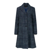Knee Length Check Wool Coat With Lining-Conquista-36-57%wool-41%acryl-2%polyamid-Urbanheer