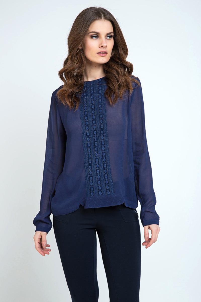 Sheer Ethnic Style Top Navy-Conquista-36-Urbanheer