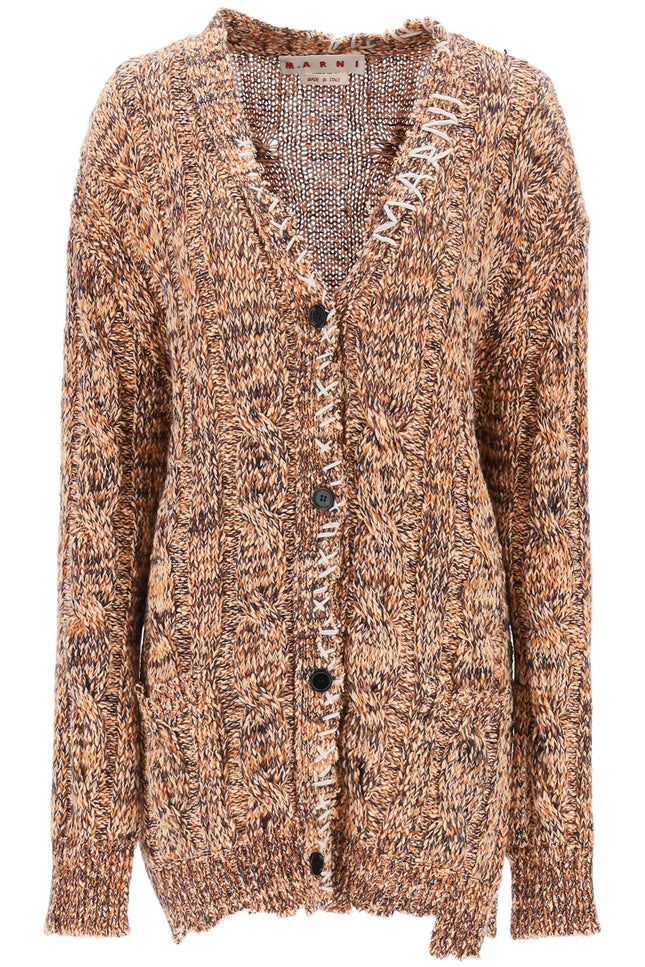 Marni mouliné cardigan with embroideries-Marni-Urbanheer
