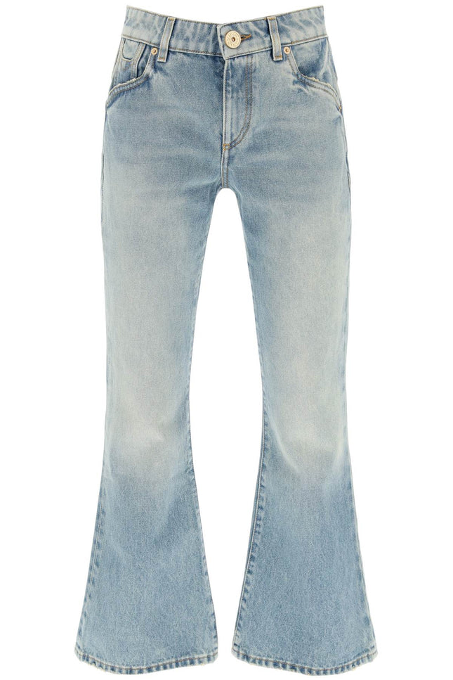 Balmain western-style crop bootcut jeans-Balmain-Urbanheer