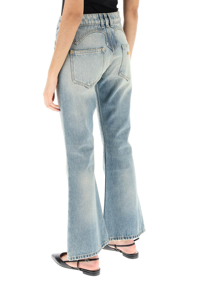 Balmain western-style crop bootcut jeans-Balmain-Urbanheer