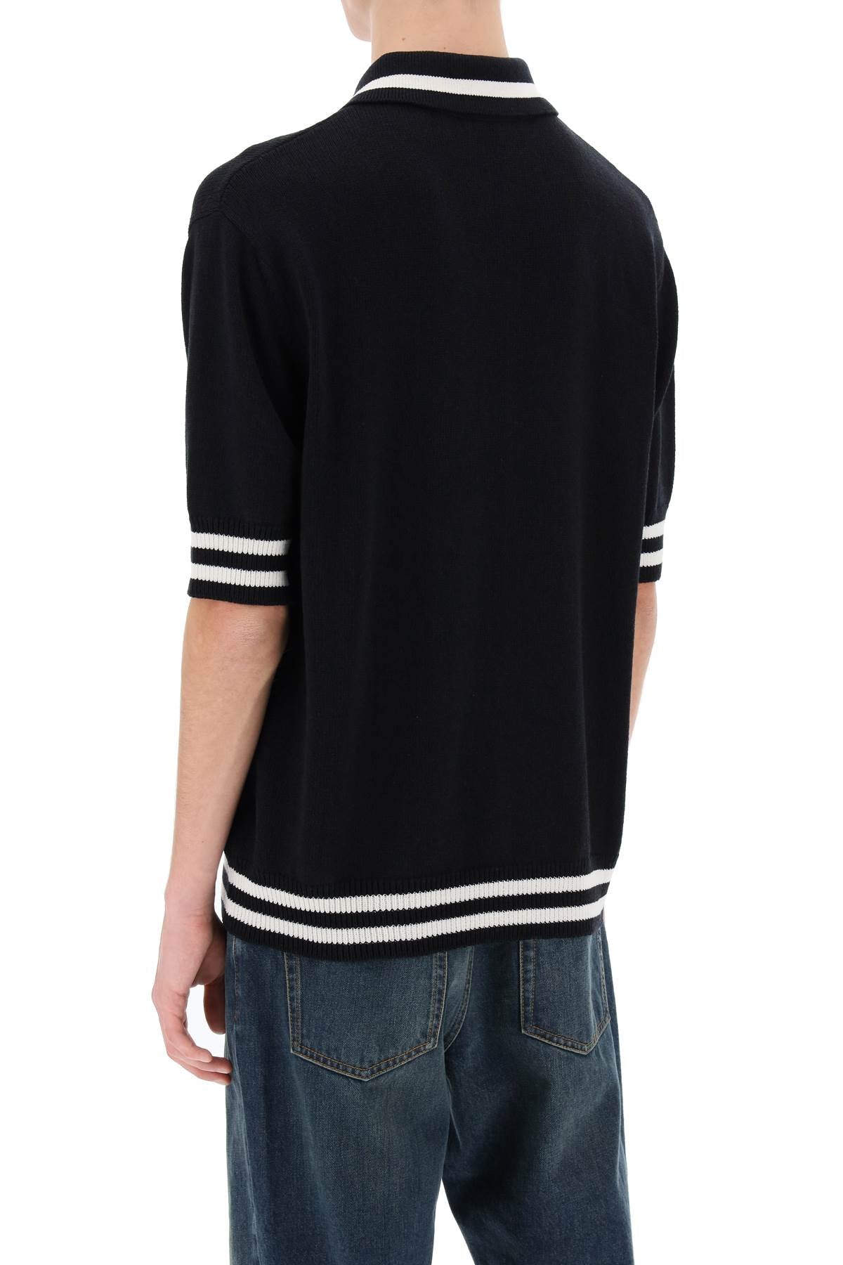 Balmain Knitted Polo Shirt-Balmain-L-Urbanheer