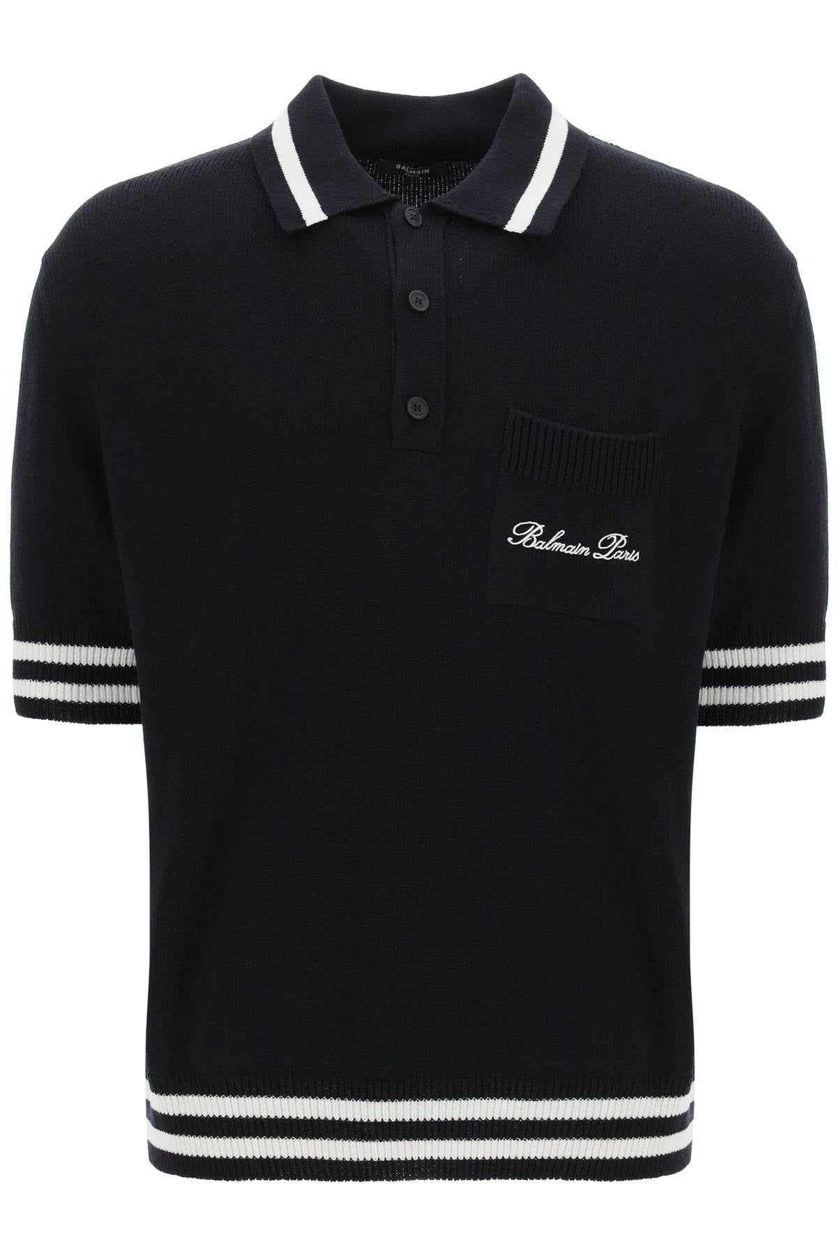 Balmain Knitted Polo Shirt-Balmain-L-Urbanheer
