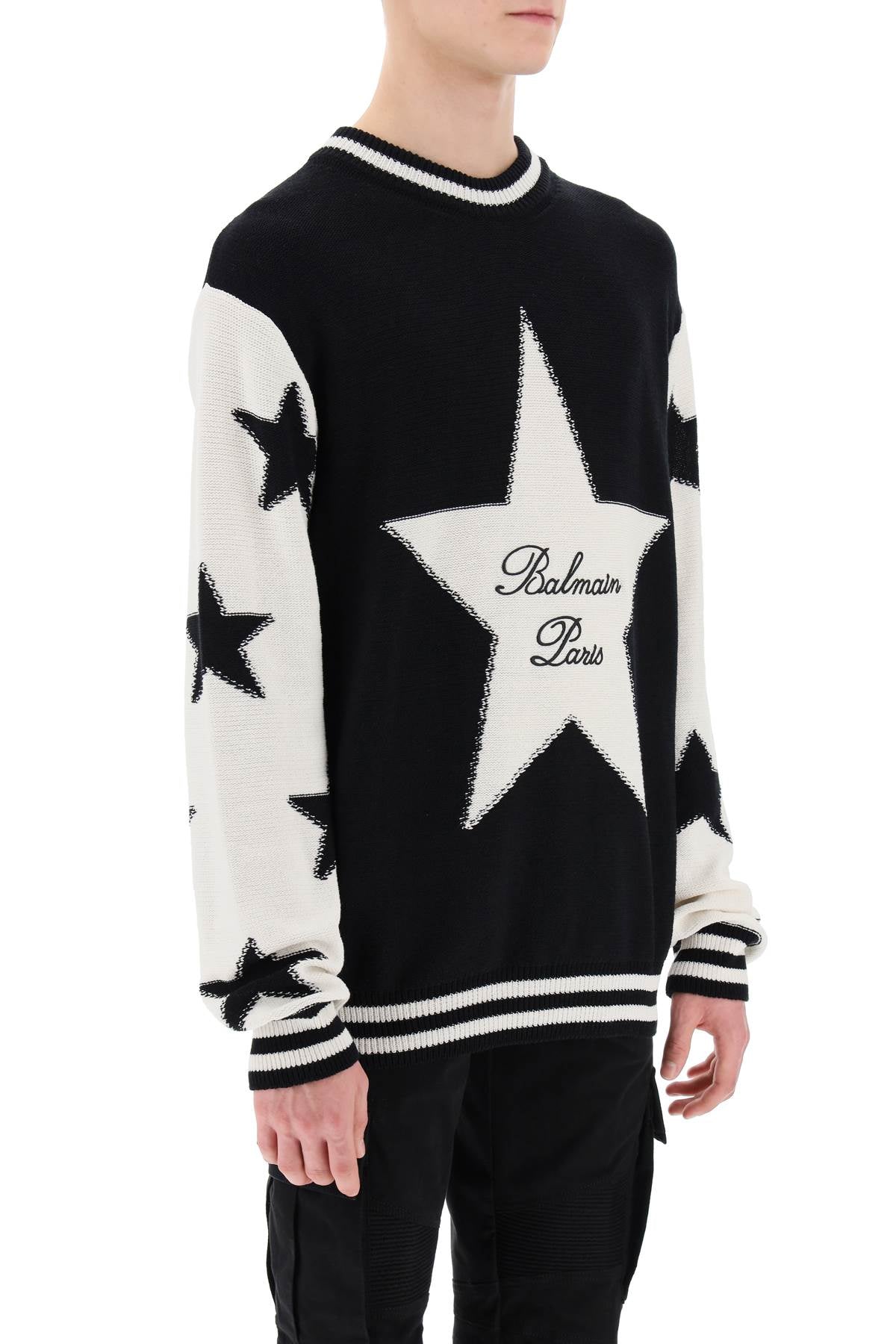 Balmain Sweater With Star Motif-Balmain-M-Urbanheer