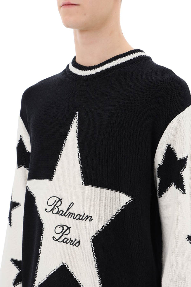 Balmain Sweater With Star Motif-Balmain-M-Urbanheer