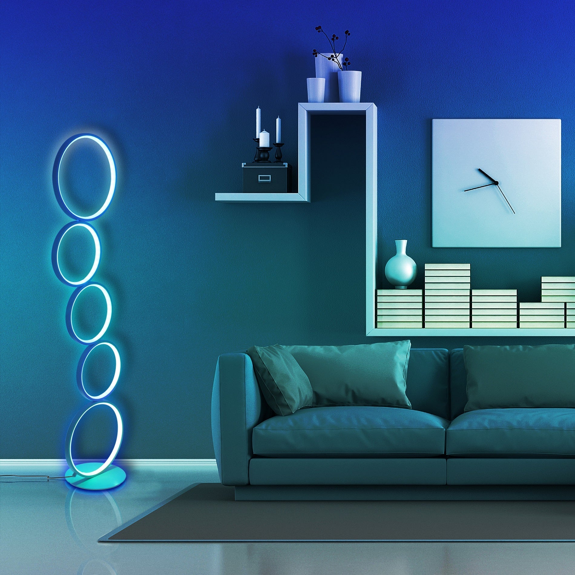 Rgb Minimalist Circular Floor Lamp-EP LIGHT-Urbanheer
