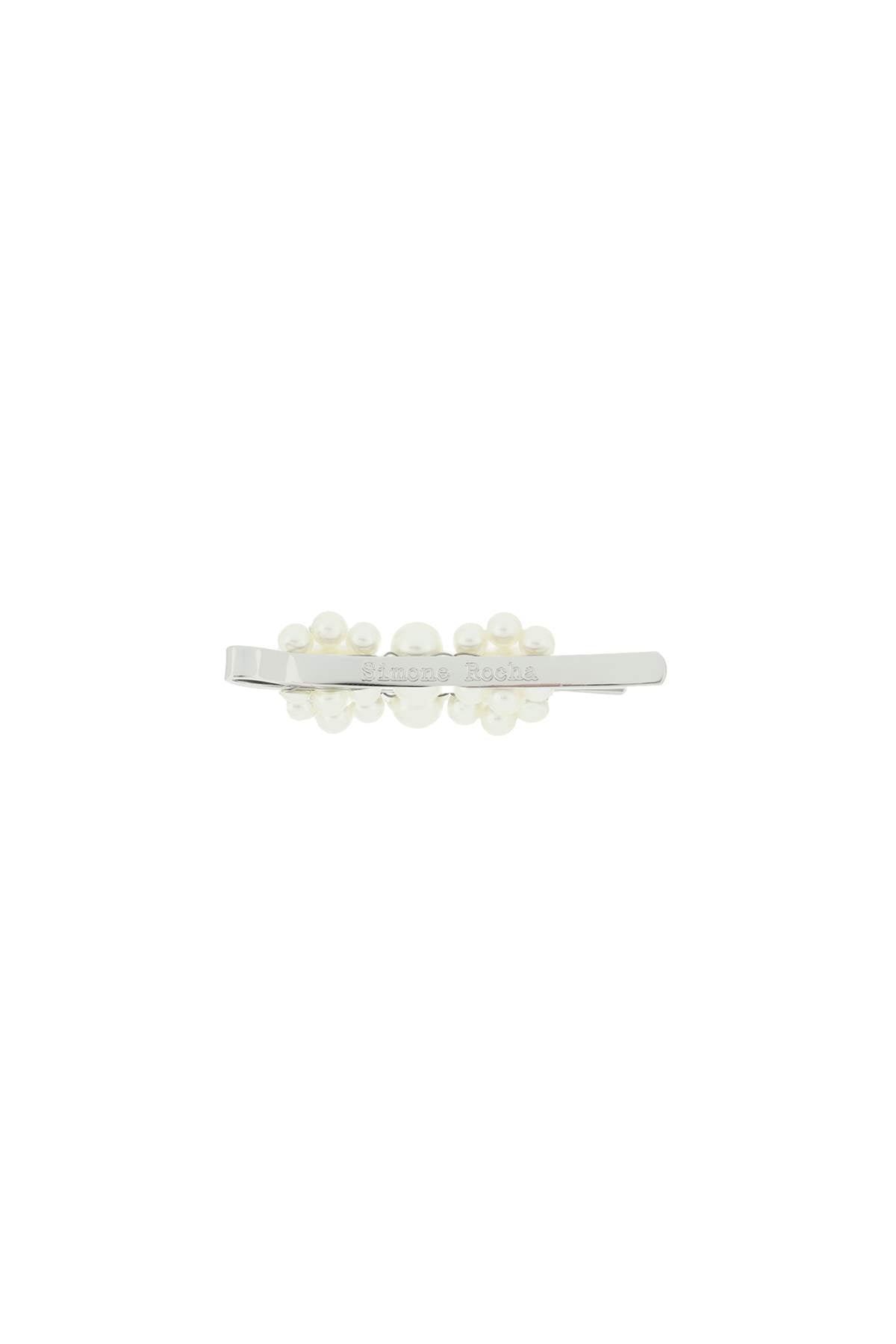 Simone rocha mini flower hair clip with pearls-Simone Rocha-Urbanheer