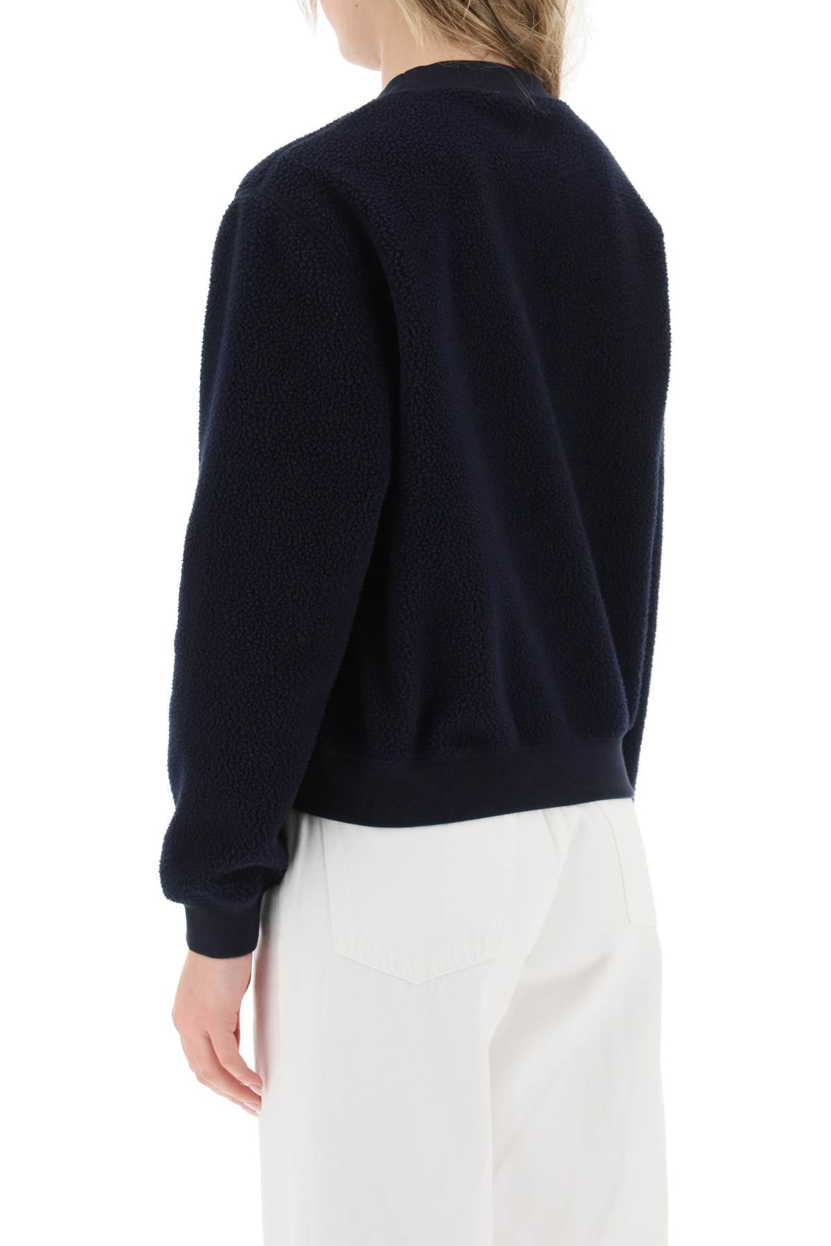 Sporty rich sherpa fleece crew-neck sweatshirt-Sporty & Rich-L-Urbanheer