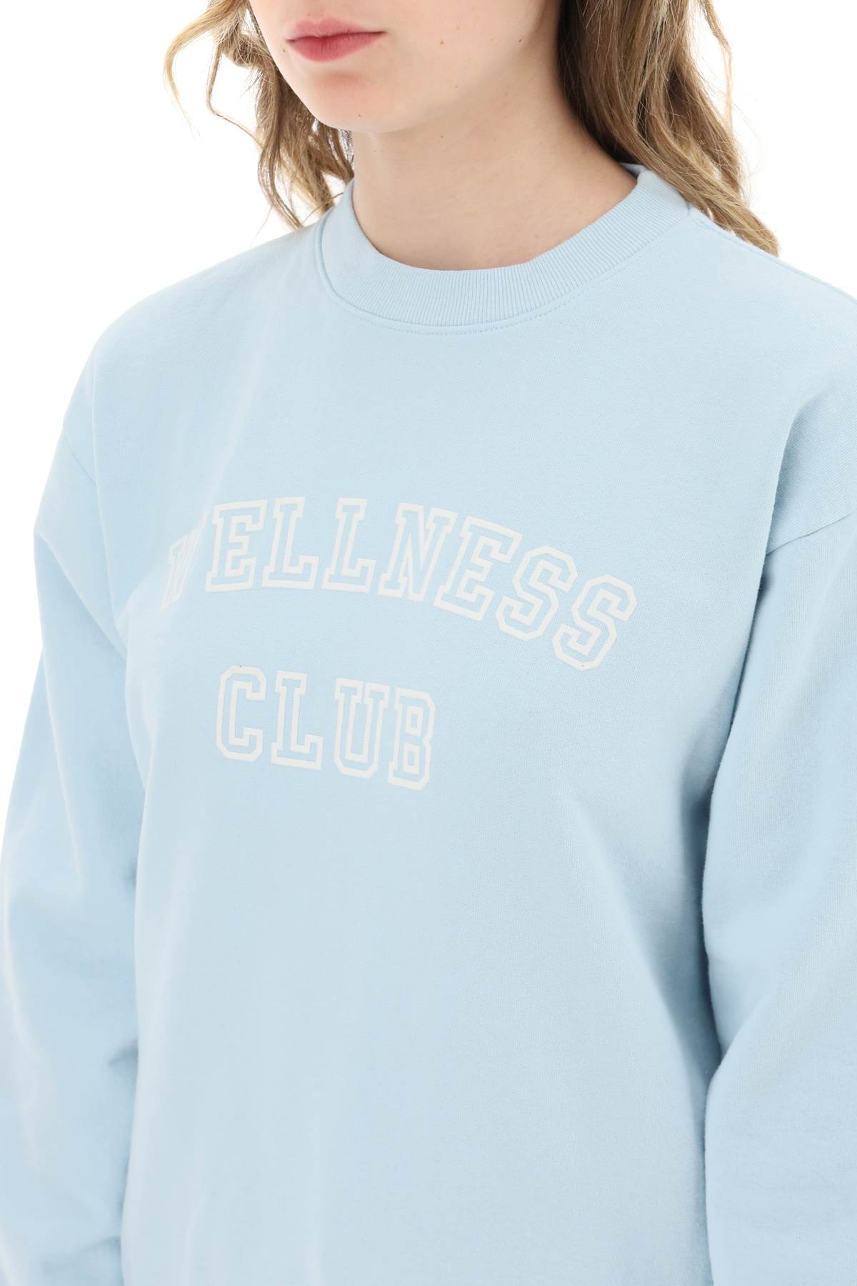 Sporty rich crew-neck sweatshirt with lettering print-Sporty & Rich-L-Urbanheer
