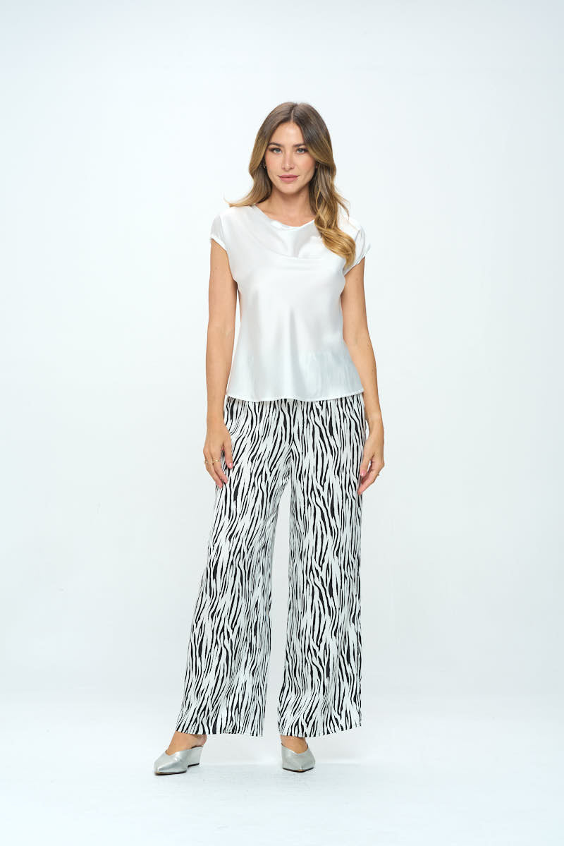 Solid Satin Top With Cowl Neck-Renee C.-1X-IVORY-Urbanheer