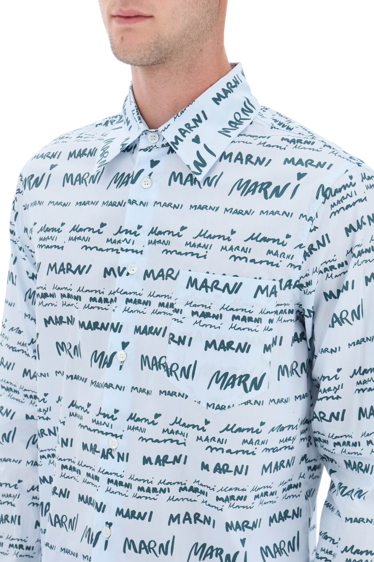 Marni shirt with logo lettering motif-Marni-46-Urbanheer
