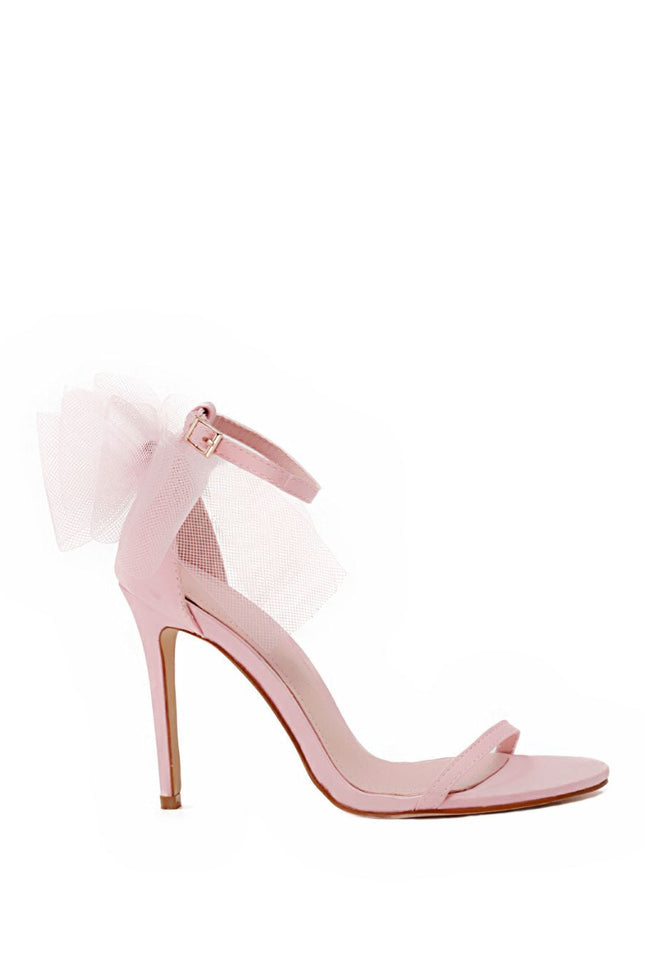 Camila Mesh Bow Stiletto Heel-Shoes - Women-Lulamax Shoes-US 5 /EU 36-Light Pink-Urbanheer