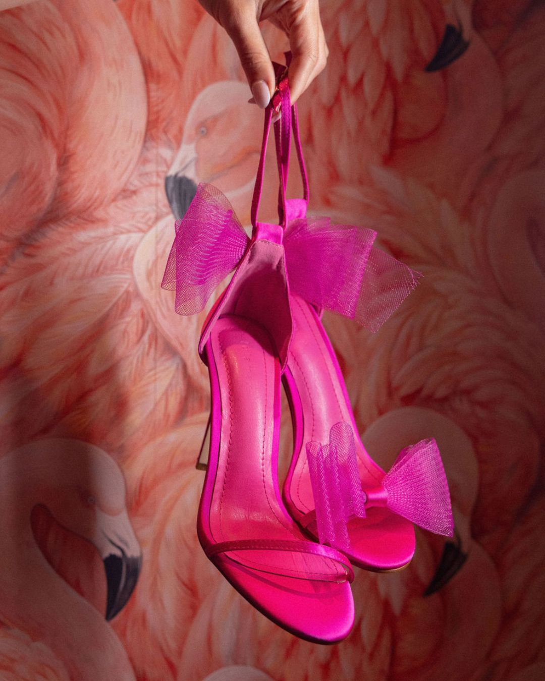 Camila Mesh Bow Stiletto Heel-Shoes - Women-Lulamax Shoes-US 5 /EU 36-Fuchsia-Urbanheer