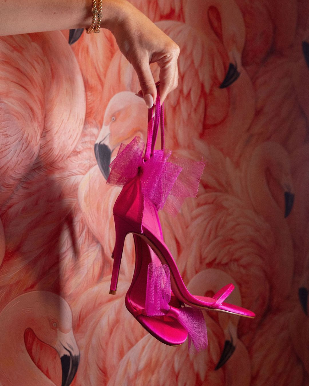 Camila Mesh Bow Stiletto Heel-Shoes - Women-Lulamax Shoes-US 5 /EU 36-Fuchsia-Urbanheer