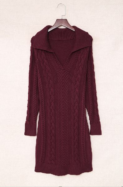 Bella Cable Knit Sweater Dress-Stay Warm in Style-Urbanheer