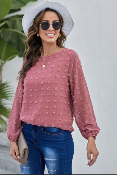 Rumi Long Sleeve Top-UHXSW-RED-MEDIUM-Urbanheer