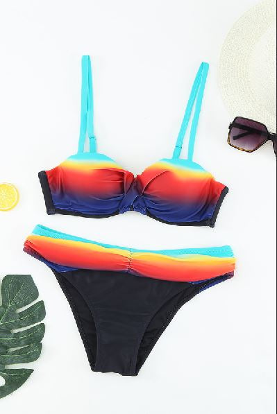 Grantsville Push-Up Bikini-UHXSW-Multicolor Tie Dye-Small-Urbanheer