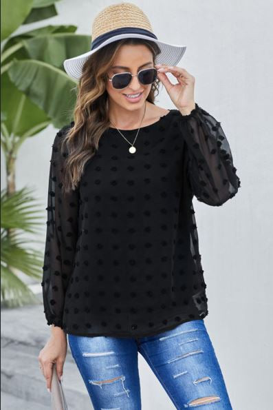 Rumi Long Sleeve Top-UHXSW-BLACK-SMALL-Urbanheer