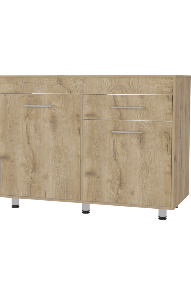 Champp Utility Base Cabinet, One Drawer, Double Door, Macadamia Finish-We Have Furniture-Urbanheer