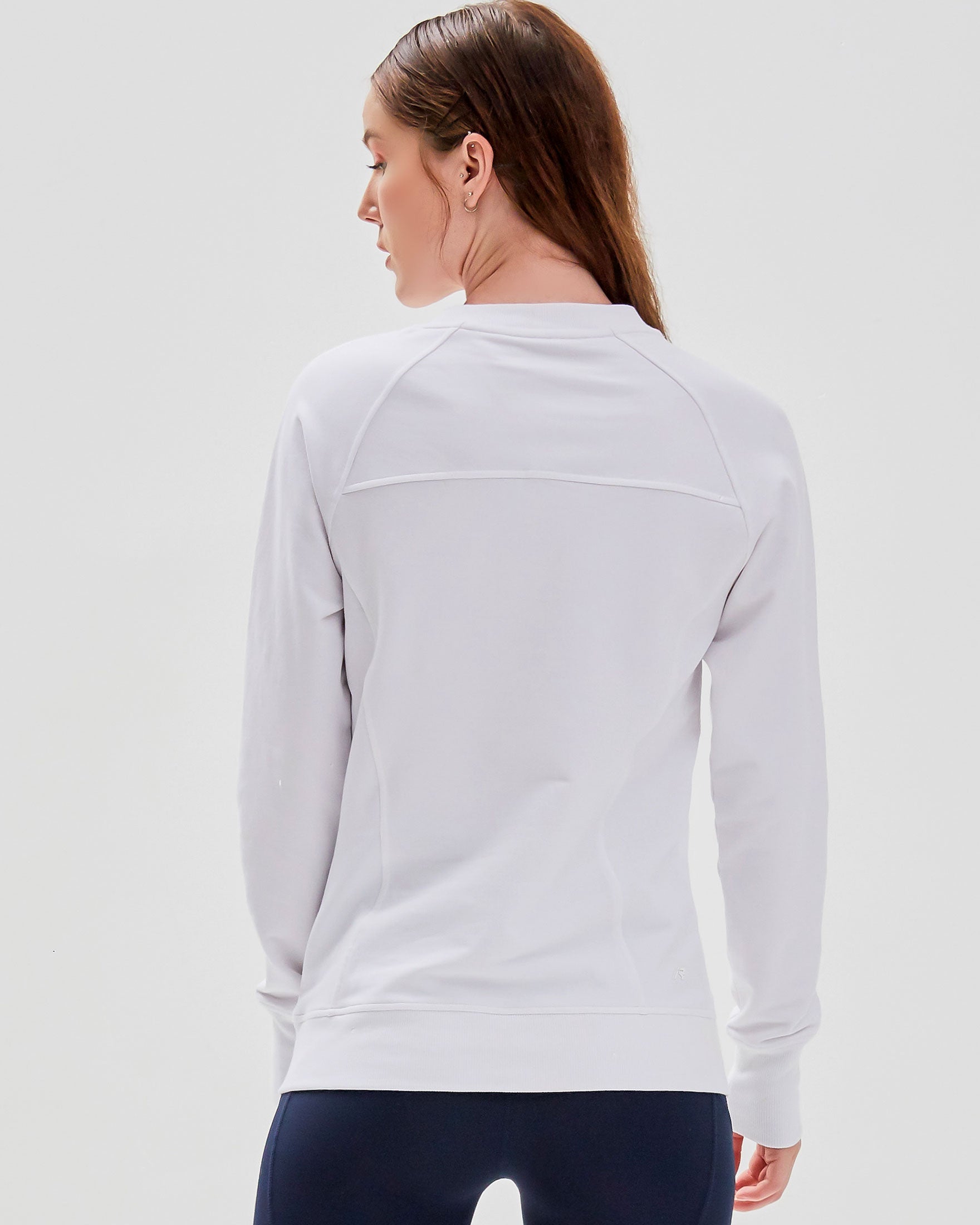 City Zip Slim Crewneck-Rebody-Brilliant White-XS-Urbanheer