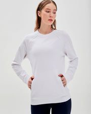 City Zip Slim Crewneck-Rebody-Brilliant White-XS-Urbanheer