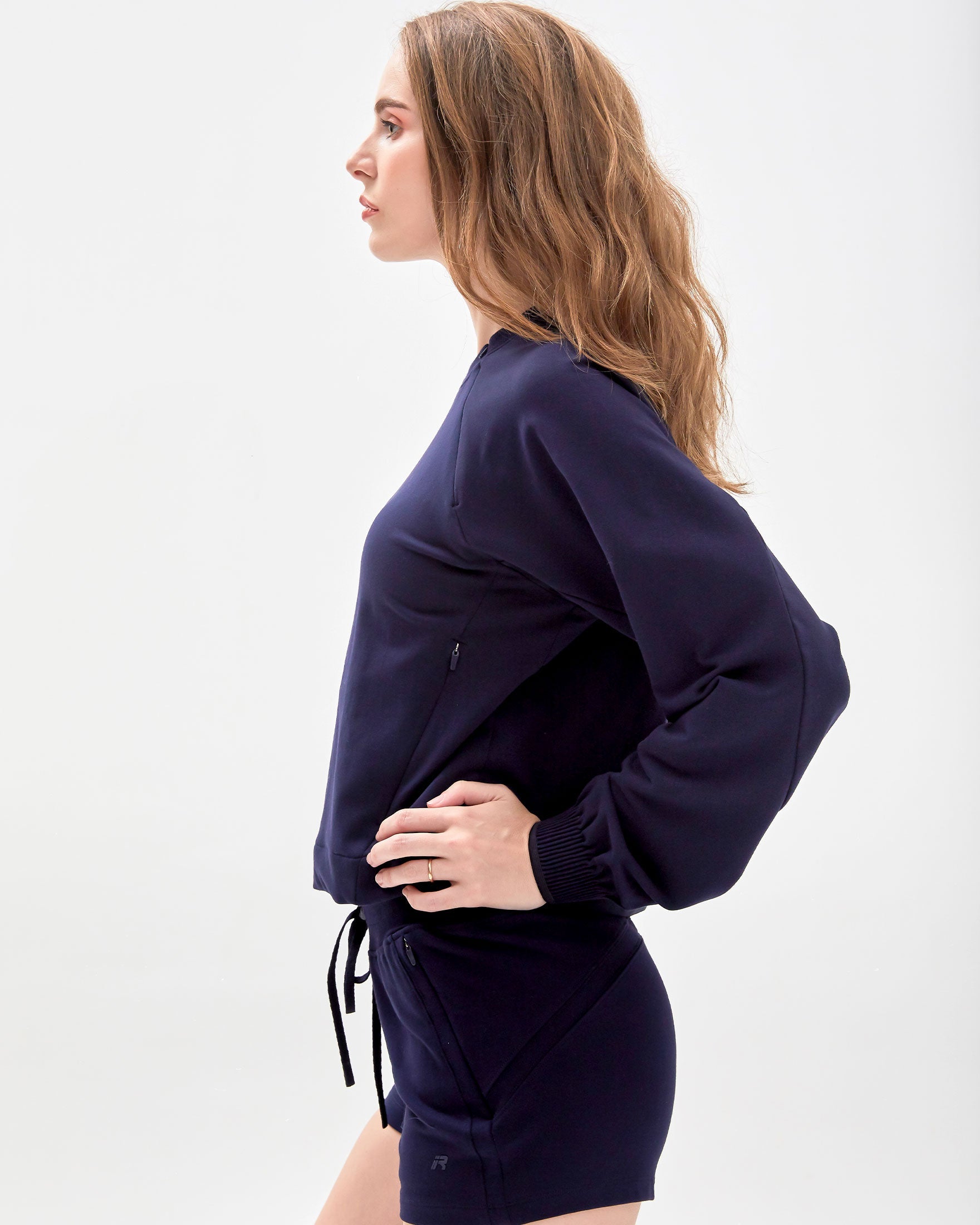 City Zip Crop Crewneck-Rebody-Black-XS-Urbanheer