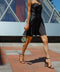 Black crystal-embellished satin mini dress-2KStyle-m-Urbanheer