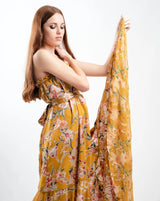 Long Dress Model “Laylah” Yellow Spring