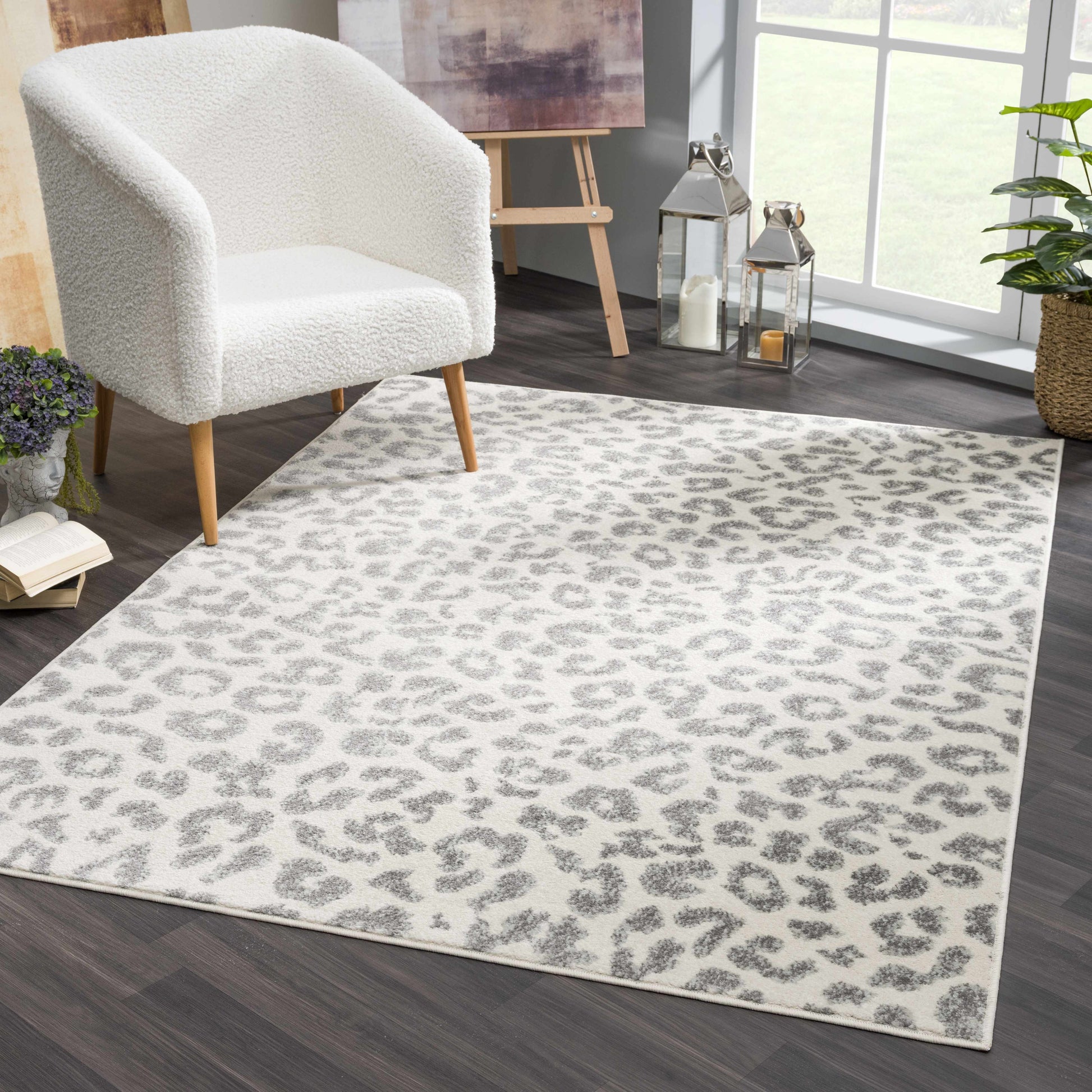Marash Leopard Print KMRSH-4612 Area Rug-Rugs-Hauteloom-2'7" x 7'3" Runner-Urbanheer
