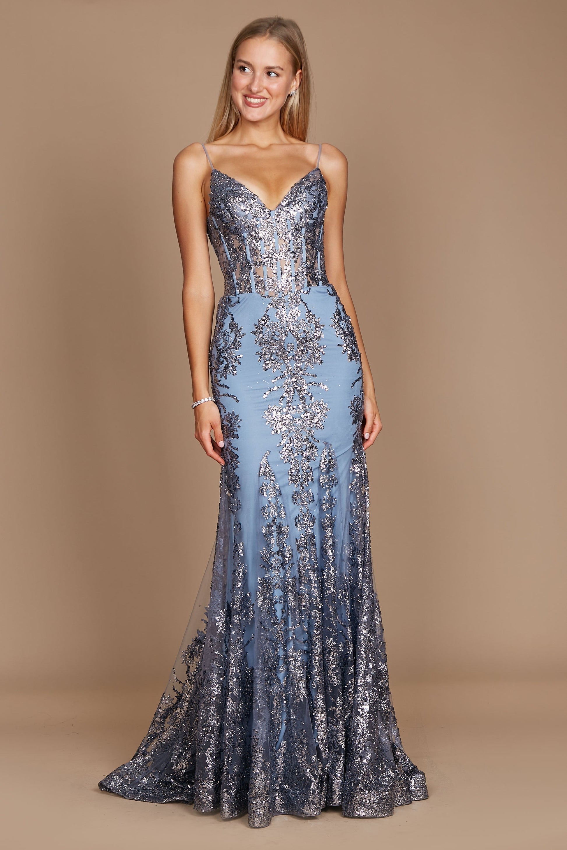 fitted lace wedding dress Dylan & Davids Fitted Corset Long Formal Prom Dress – Urbanheer