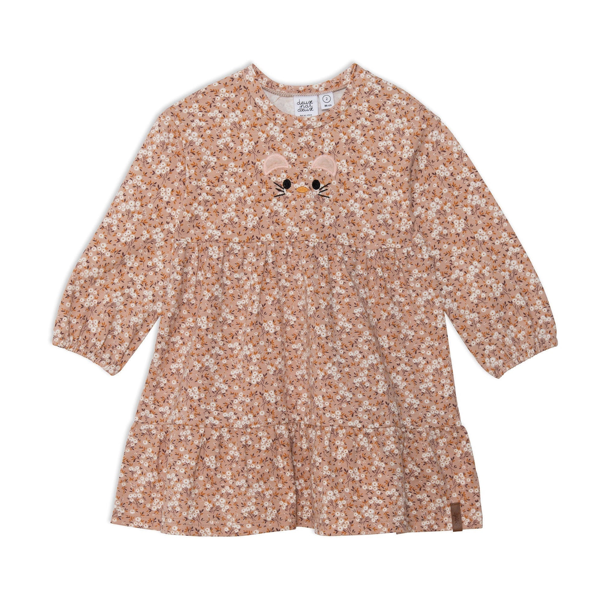 Long Sleeve Dress Printed Mini Flowers-Deux par Deux-12m-Urbanheer