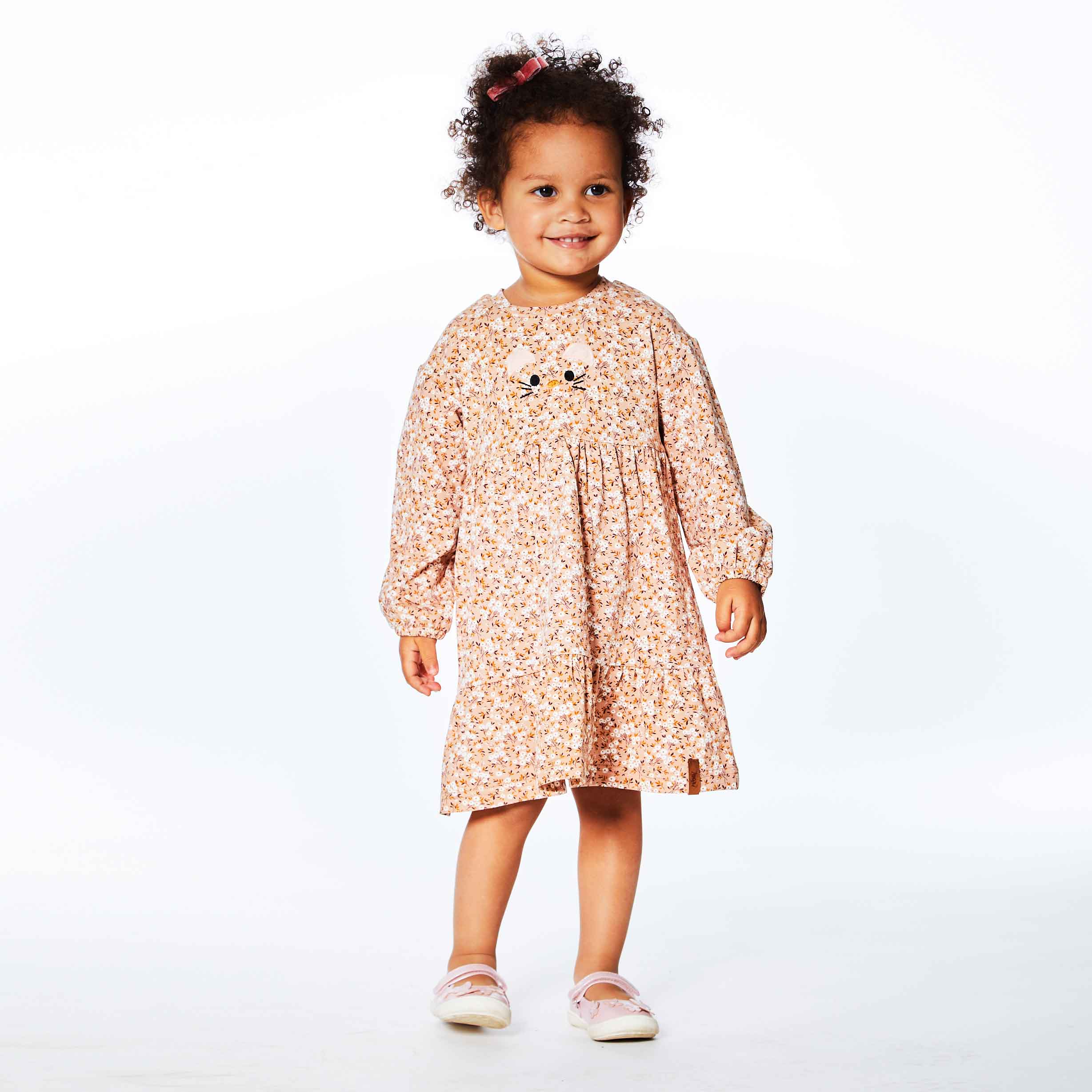 Long Sleeve Dress Printed Mini Flowers-Deux par Deux-12m-Urbanheer