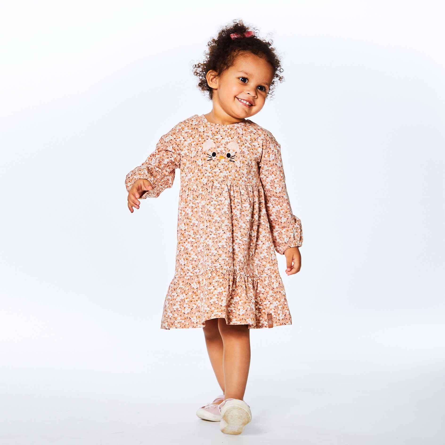 Long Sleeve Dress Printed Mini Flowers-Deux par Deux-12m-Urbanheer
