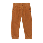 Corduroy Pant With Elastic Cuff Ocher-Deux par Deux-5-Urbanheer