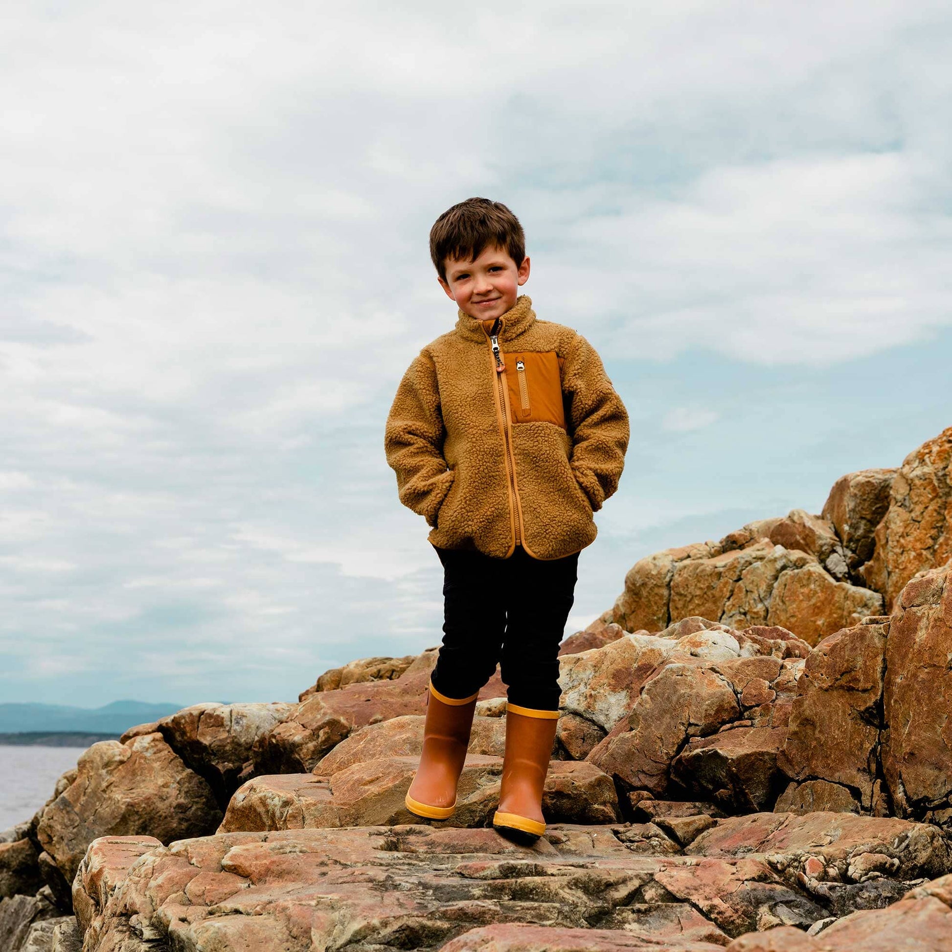 Sherpa Vest Brown Sugar-Deux par Deux-24m-Urbanheer