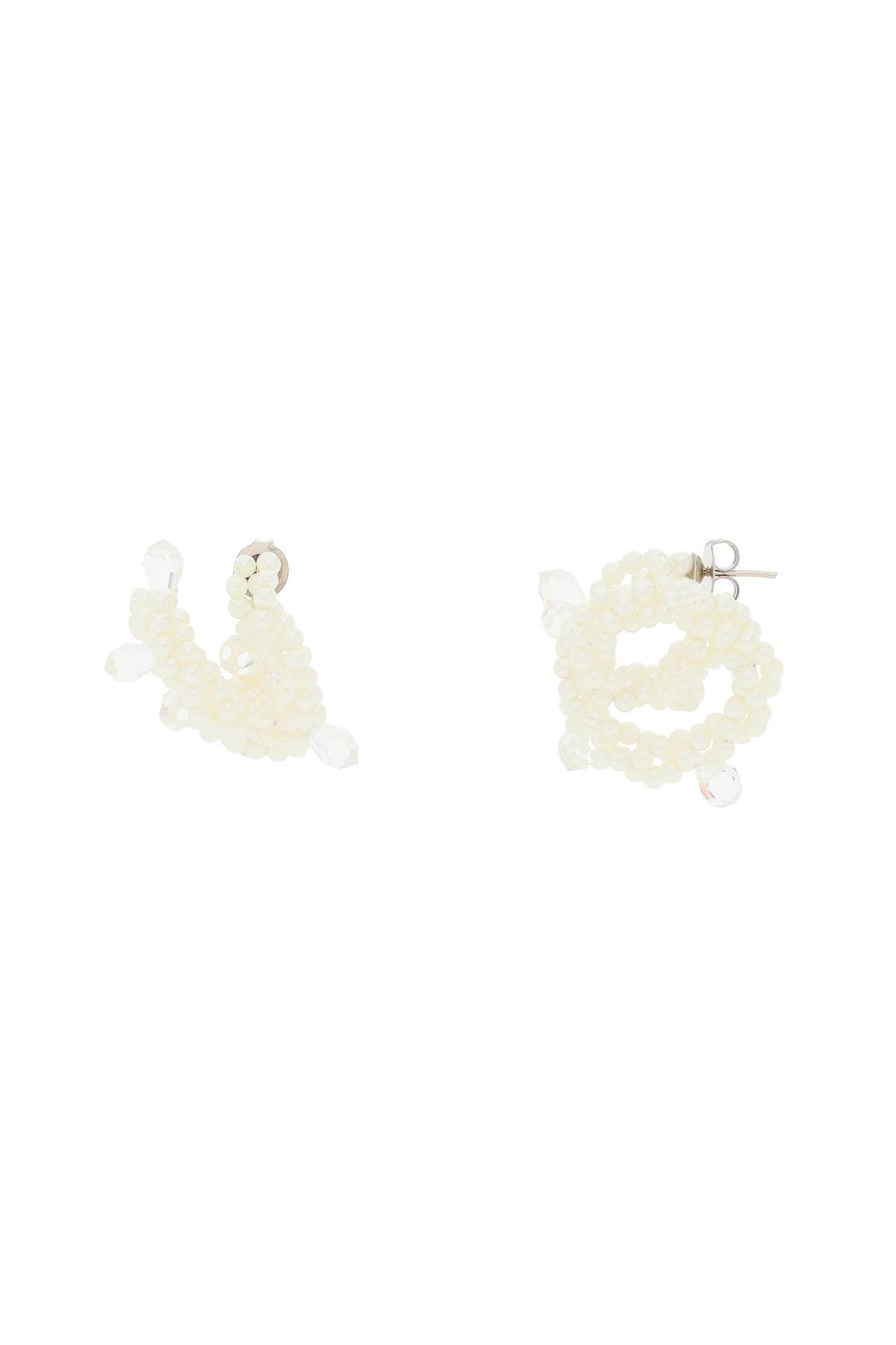 Simone rocha twisted pearl earrings-Simone Rocha-Urbanheer
