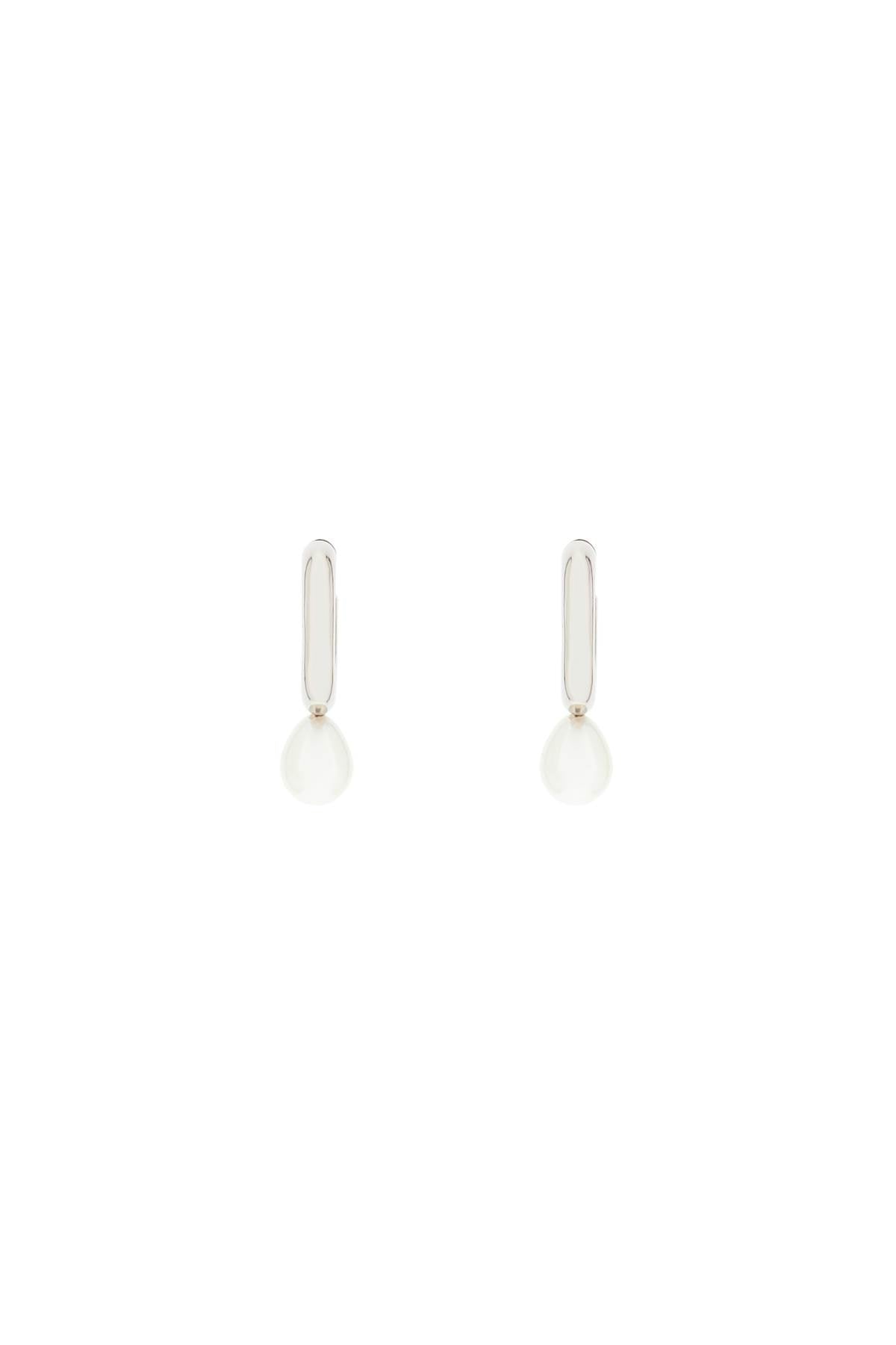 Simone rocha pearl heart hoop earrings-Simone Rocha-Urbanheer