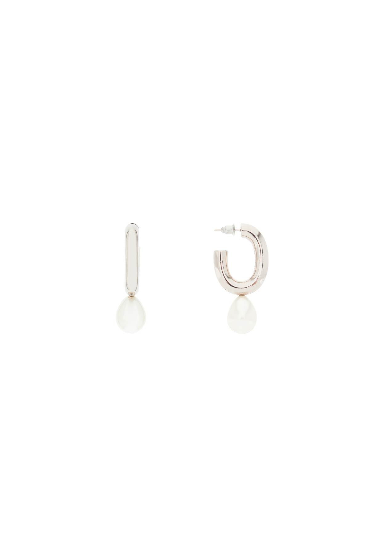 Simone rocha pearl heart hoop earrings-Simone Rocha-Urbanheer