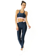 Hudson Two Piece Workout Set - Sports Crop Bra And Mid Rise Leggings-Savoy Active-Small-Urbanheer