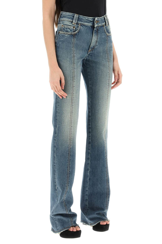Alessandra rich flared jeans with crystal rose-Alessandra Rich-Urbanheer