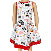 Annloren Little & Big Girls Farm Animal Sleeveless Cotton Swing Dress-AnnLoren-9-10-Urbanheer