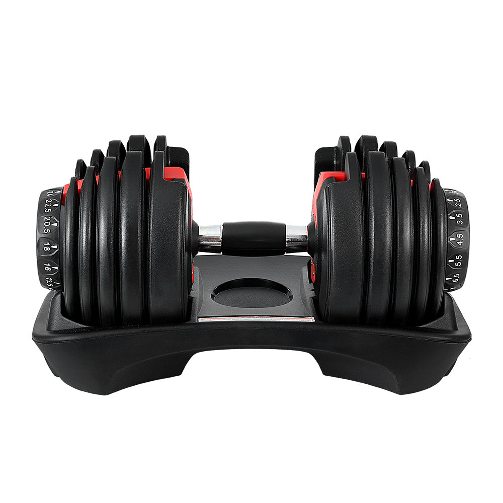 24Kg Adjustable Dumbbell Dumbbells Weight Plates Home Gym Fitness Exercise-Unbranded-Urbanheer
