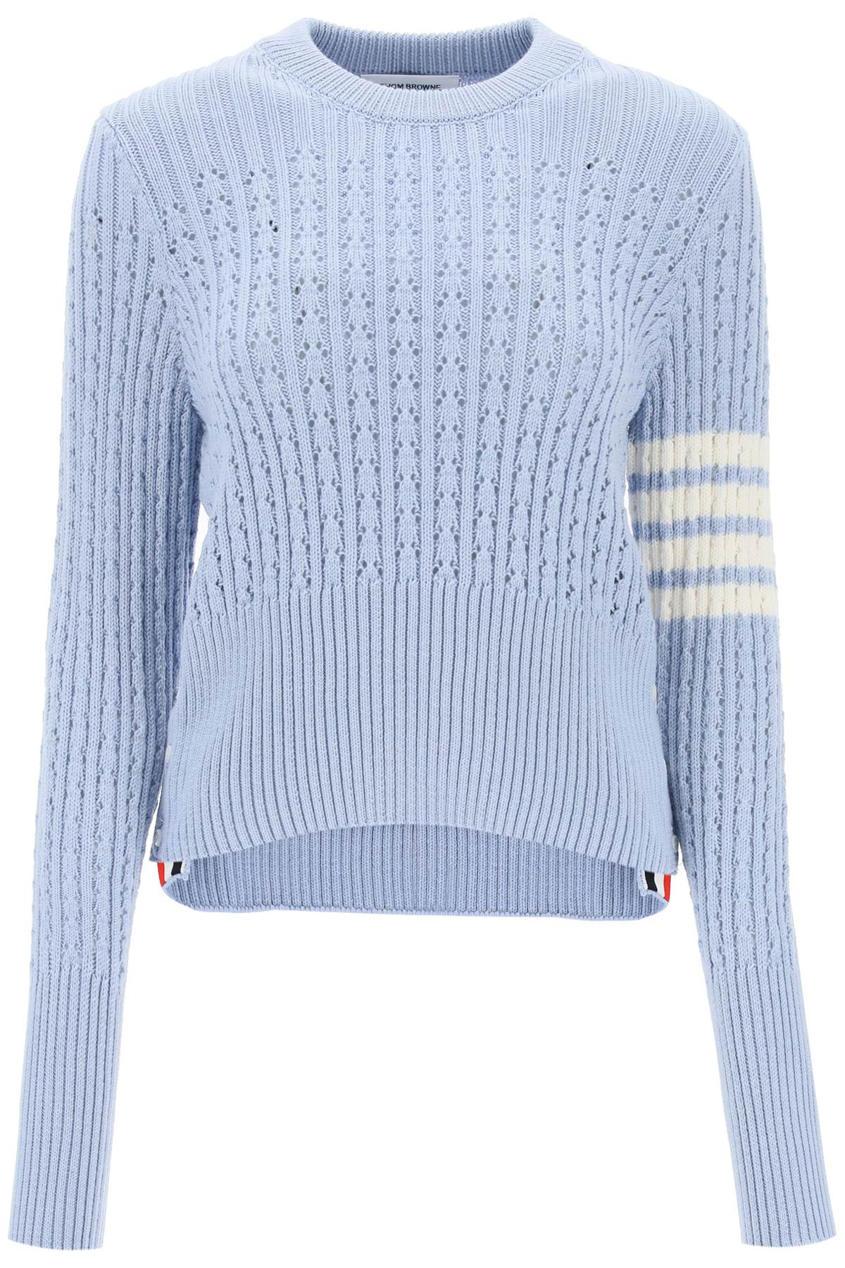 Thom browne pointelle stitch merino wool 4-bar sweater-Thom Browne-40-Urbanheer