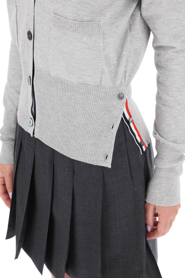Thom browne cardigan with tricolor intarsia on the back-Thom Browne-Urbanheer