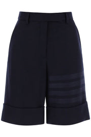 Thom browne shorts in flannel with 4-bar motif-Thom Browne-42-Urbanheer