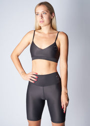 V-Neck sports bra - Dolphin grey-SAVE THE WAVE ®-S-Urbanheer