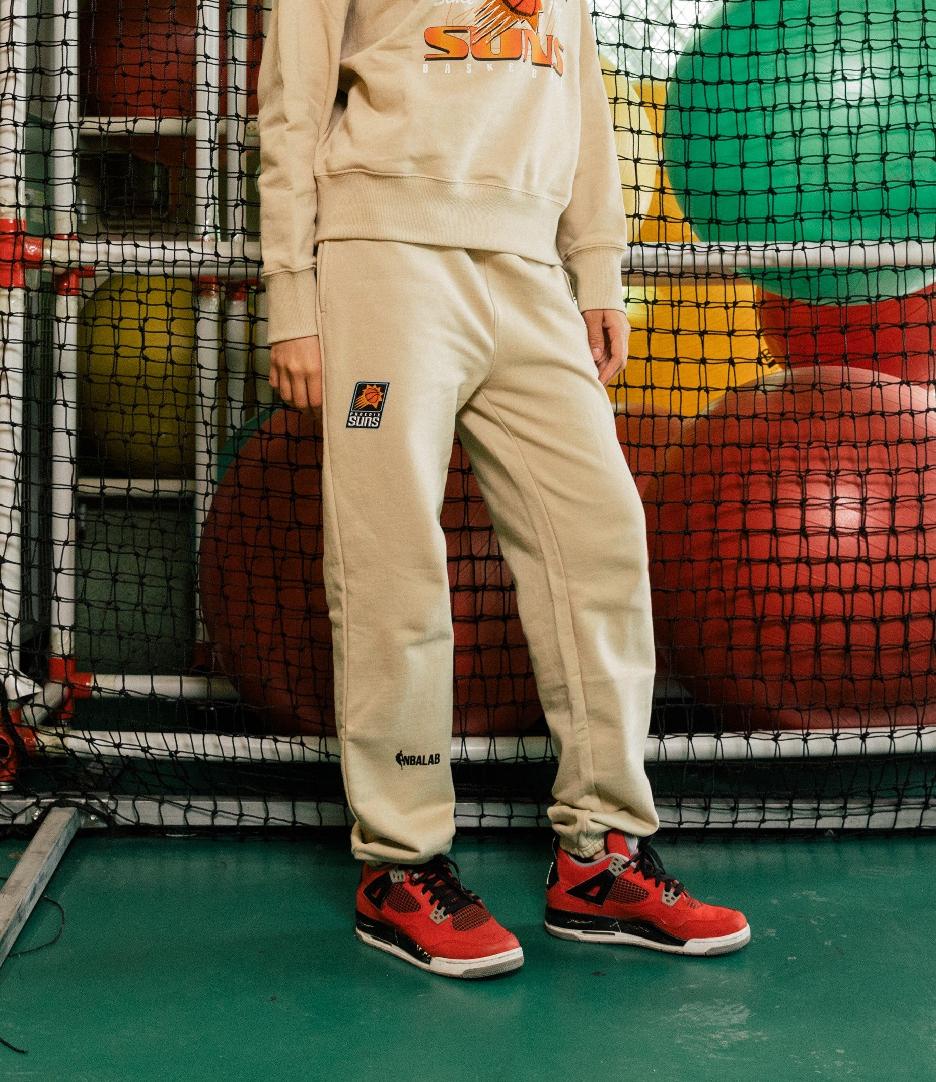 Phoenix Suns Sweatsuit Pants Only-mock neck bottoms-Qore-S/M-Urbanheer