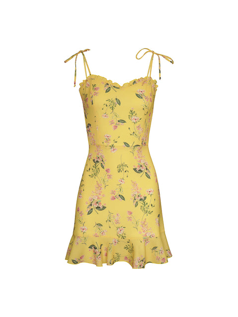 Alice Yellow Mini Dress-2KStyle-xs-Urbanheer